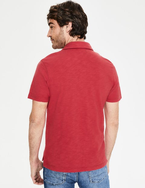 Slub Polo - Washed Crimson Slub Polo - Washed Crimson