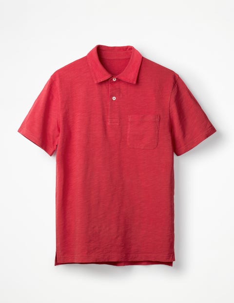 Slub Polo - Washed Crimson Slub Polo - Washed Crimson