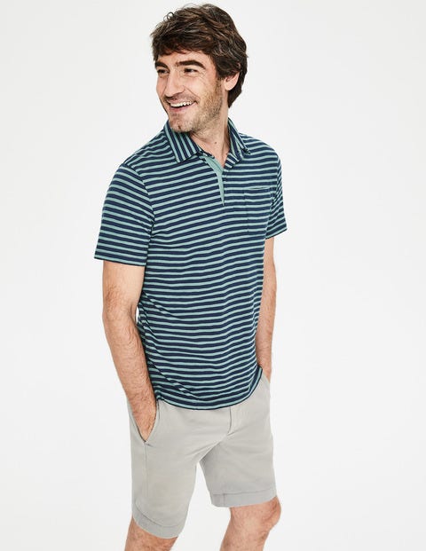 Polo Flammé - Rayures bleu marine/bleu succulente Polo Flammé - Rayures bleu marine/bleu succulente