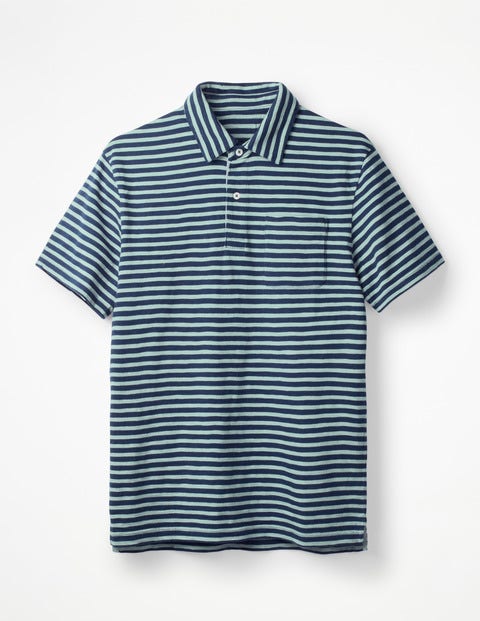 Polo Flammé - Rayures bleu marine/bleu succulente Polo Flammé - Rayures bleu marine/bleu succulente
