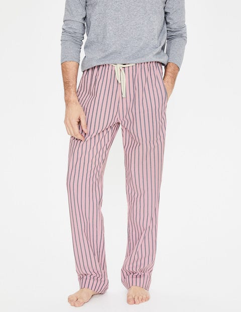 Cotton Poplin Pyjama Bottoms - Rosa Pink/College Blue Stripe Cotton Poplin Pyjama Bottoms - Rosa Pink/College Blue Stripe