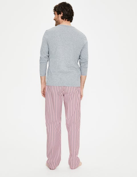 Cotton Poplin Pyjama Bottoms - Rosa Pink/College Blue Stripe Cotton Poplin Pyjama Bottoms - Rosa Pink/College Blue Stripe