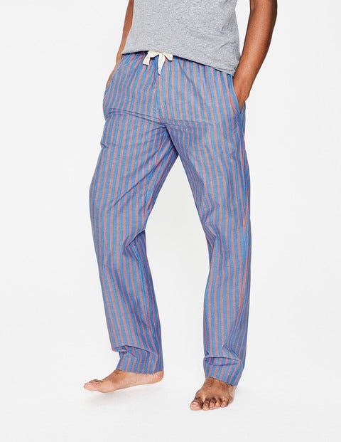 Cotton Poplin Pyjama Bottoms - Duke/Tropical Orange Stripe Cotton Poplin Pyjama Bottoms - Duke/Tropical Orange Stripe