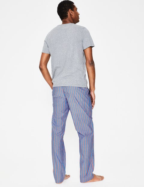 Cotton Poplin Pyjama Bottoms - Duke/Tropical Orange Stripe Cotton Poplin Pyjama Bottoms - Duke/Tropical Orange Stripe