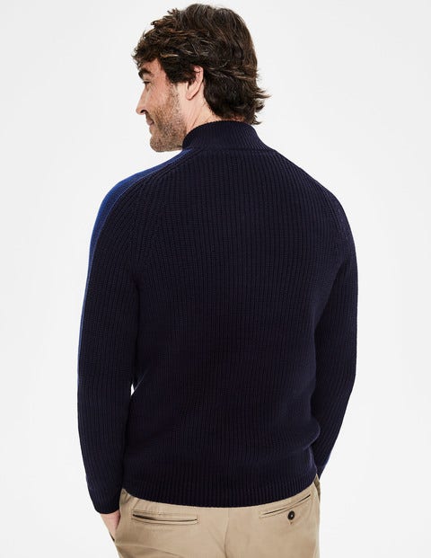 Islington Half-Zip - Navy Stripe Islington Half-Zip - Navy Stripe