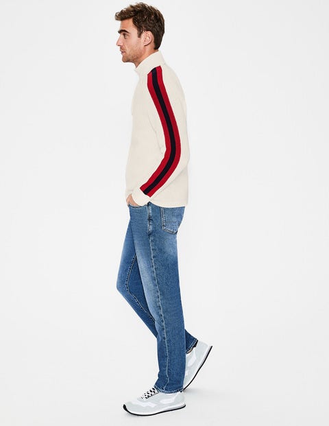Islington Half-Zip - Ecru Stripe Islington Half-Zip - Ecru Stripe
