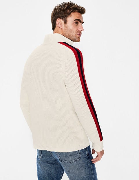 Islington Half-Zip - Ecru Stripe Islington Half-Zip - Ecru Stripe