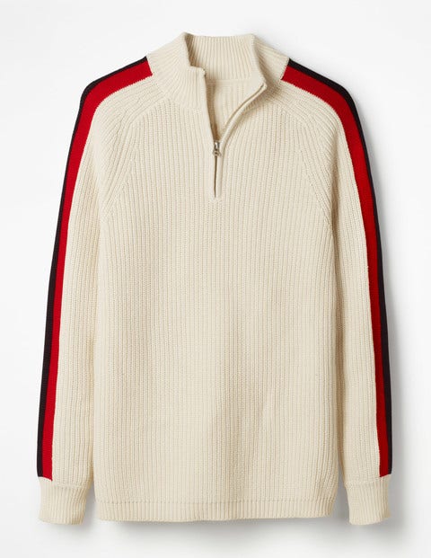 Islington Half-Zip - Ecru Stripe Islington Half-Zip - Ecru Stripe