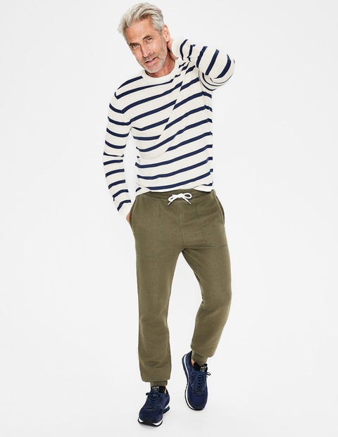 Cotton Linen Sweater - Ecru/College Blue Stripe Cotton Linen Sweater - Ecru/College Blue Stripe