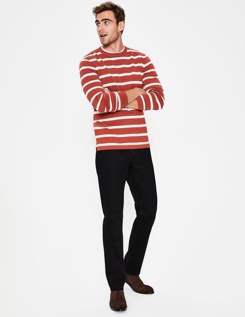 Cotton Linen Jumper - Cayenne Pepper/Ecru Stripe Cotton Linen Jumper - Cayenne Pepper/Ecru Stripe