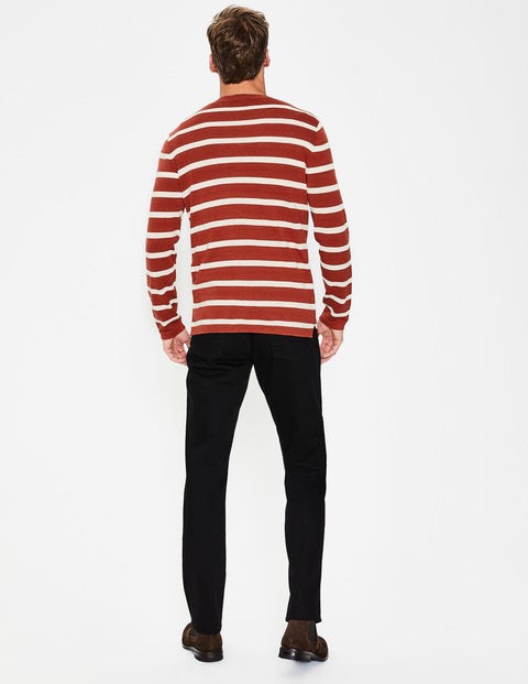 Cotton Linen Jumper - Cayenne Pepper/Ecru Stripe Cotton Linen Jumper - Cayenne Pepper/Ecru Stripe