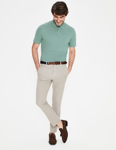 Finsbury Knitted Polo - Succulent Blue Finsbury Knitted Polo - Succulent Blue