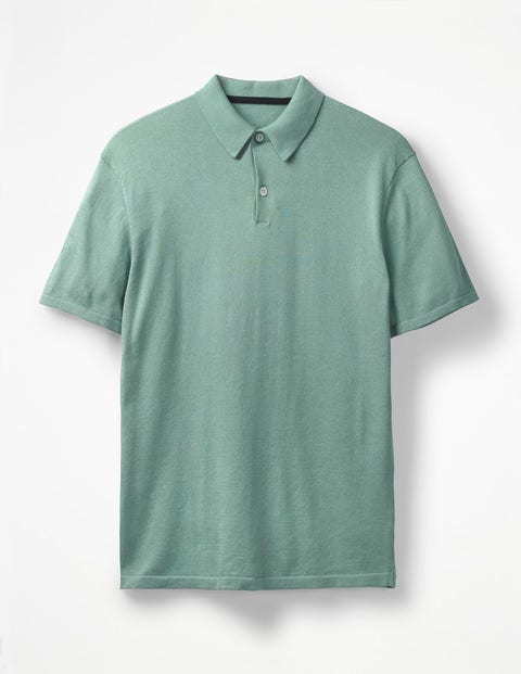 Finsbury Knitted Polo - Succulent Blue Finsbury Knitted Polo - Succulent Blue