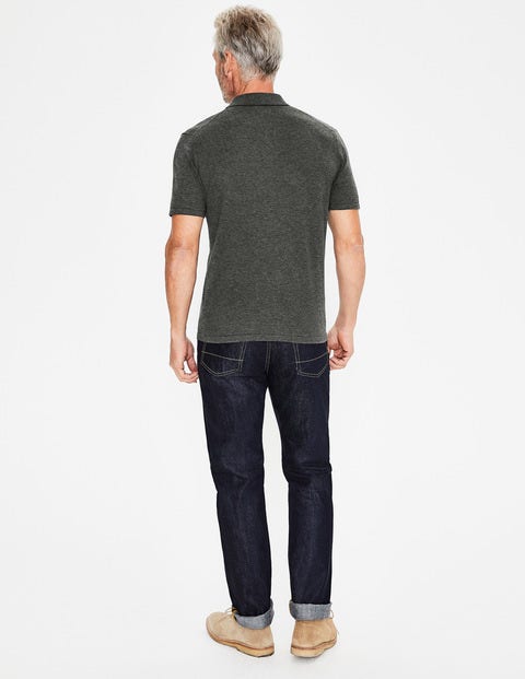 Finsbury Knitted Polo - Charcoal Marl Finsbury Knitted Polo - Charcoal Marl