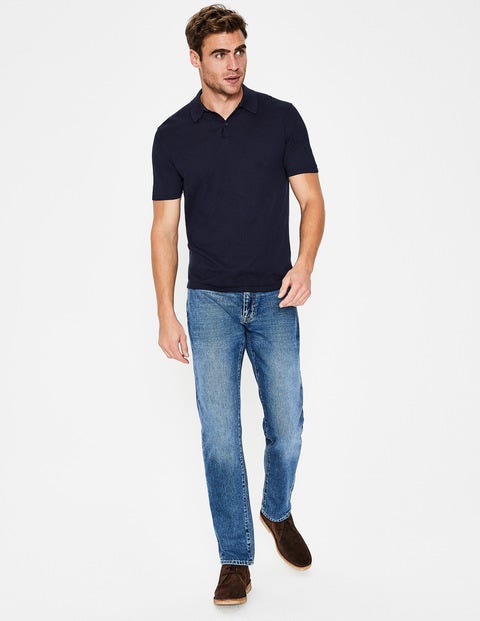 Finsbury Knitted Polo - Navy Finsbury Knitted Polo - Navy