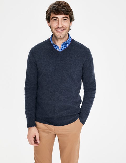 Bloomsbury Pullover Mit V-Ausschnitt - Denim-Blau Bloomsbury Pullover Mit V-Ausschnitt - Denim-Blau