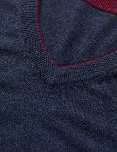 Bloomsbury Pullover Mit V-Ausschnitt - Denim-Blau Bloomsbury Pullover Mit V-Ausschnitt - Denim-Blau