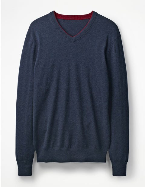 Bloomsbury Pullover Mit V-Ausschnitt - Denim-Blau Bloomsbury Pullover Mit V-Ausschnitt - Denim-Blau