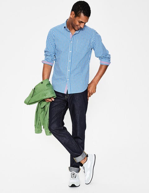 Chemise En Popeline À Motif - Vichy bleu électrique Chemise En Popeline À Motif - Vichy bleu électrique