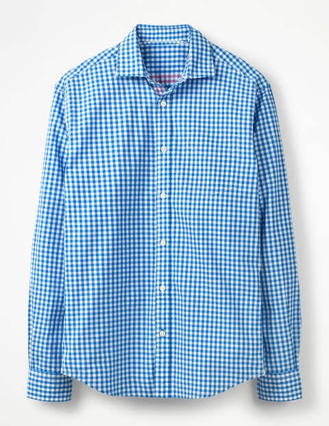 Chemise En Popeline À Motif - Vichy bleu électrique Chemise En Popeline À Motif - Vichy bleu électrique