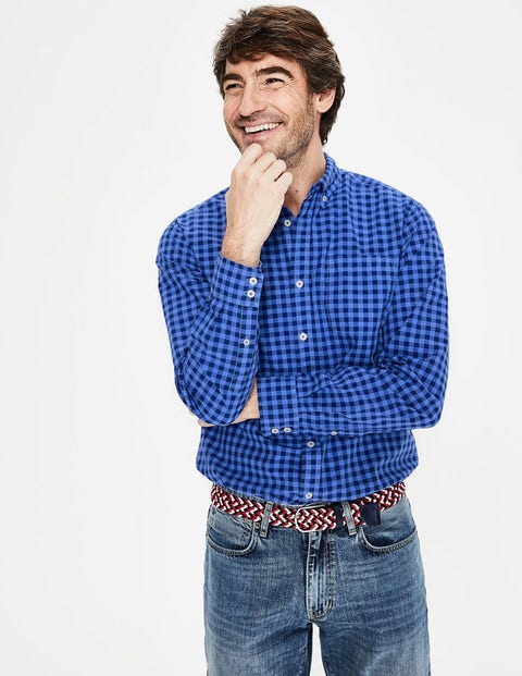 Garment-Dyed Poplin Shirt - Surf Blue Garment-Dyed Poplin Shirt - Surf Blue