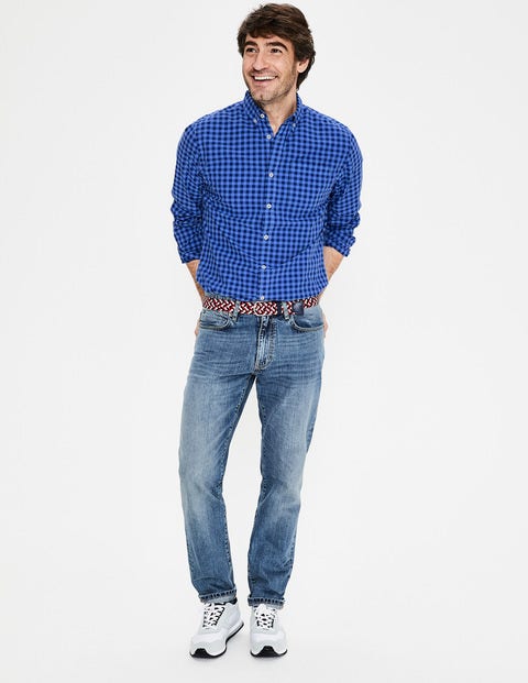 Garment-Dyed Poplin Shirt - Surf Blue Garment-Dyed Poplin Shirt - Surf Blue