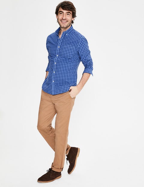 Slim Fit Garment-Dyed Shirt - Surf Blue Slim Fit Garment-Dyed Shirt - Surf Blue