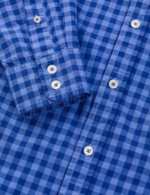 Slim Fit Garment-Dyed Shirt - Surf Blue Slim Fit Garment-Dyed Shirt - Surf Blue