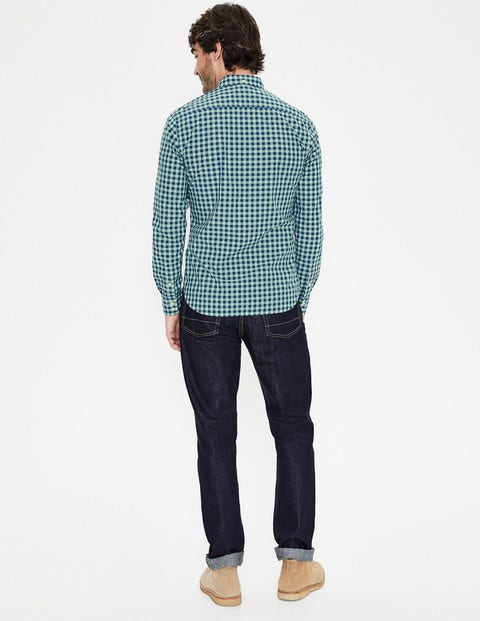 Slim Fit Garment-Dyed Shirt - Green Slim Fit Garment-Dyed Shirt - Green