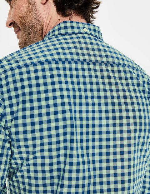 Slim Fit Garment-Dyed Shirt - Green Slim Fit Garment-Dyed Shirt - Green