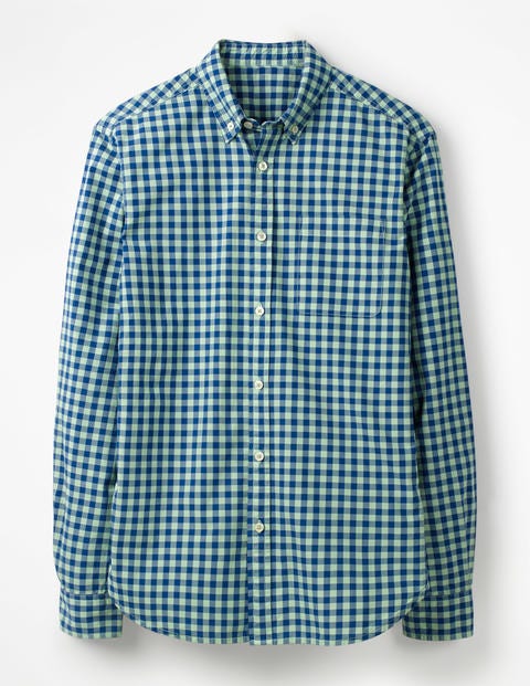 Slim Fit Garment-Dyed Shirt - Green Slim Fit Garment-Dyed Shirt - Green