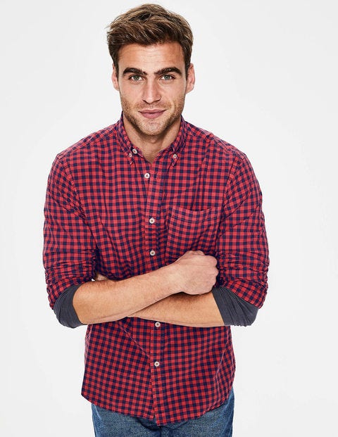 Chemise Teinte En Pièce Coupe Slim - Pourpre délavé Chemise Teinte En Pièce Coupe Slim - Pourpre délavé