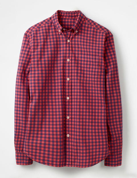 Chemise Teinte En Pièce Coupe Slim - Pourpre délavé Chemise Teinte En Pièce Coupe Slim - Pourpre délavé