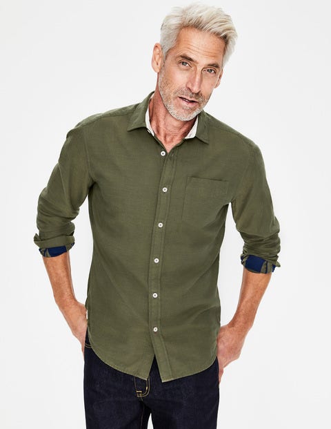 Double Cloth Shirt - Kiwi Green Check Double Cloth Shirt - Kiwi Green Check