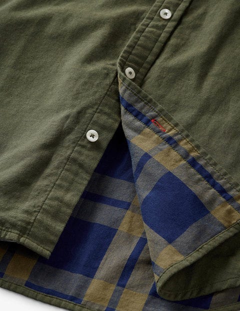 Double Cloth Shirt - Kiwi Green Check Double Cloth Shirt - Kiwi Green Check