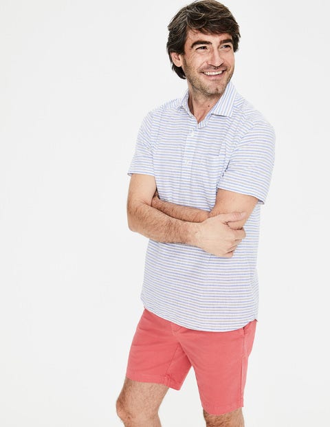 Linen Cotton Popover - Army Green Multi Stripe Linen Cotton Popover - Army Green Multi Stripe