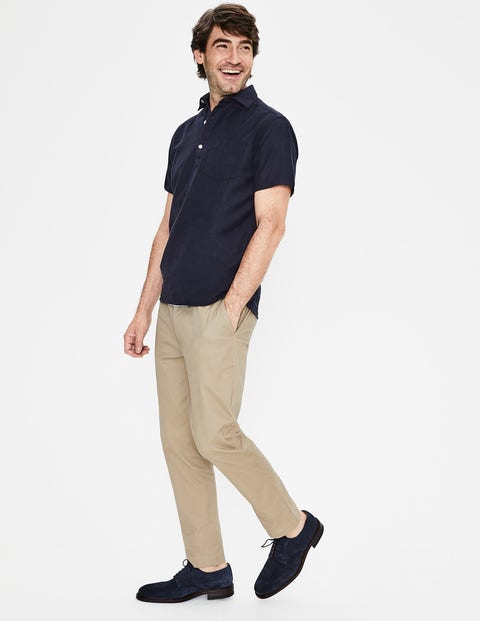 Linen Cotton Popover - Navy Linen Cotton Popover - Navy