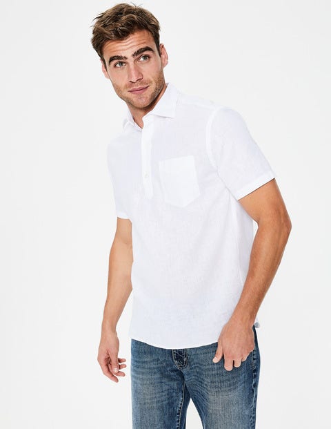 Linen Cotton Popover - White Linen Cotton Popover - White