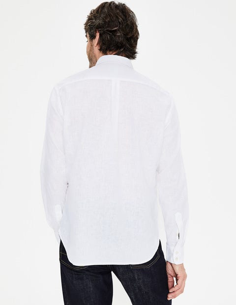 Linen Cotton Shirt - White Linen Cotton Shirt - White