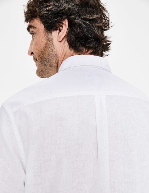 Linen Cotton Shirt - White Linen Cotton Shirt - White