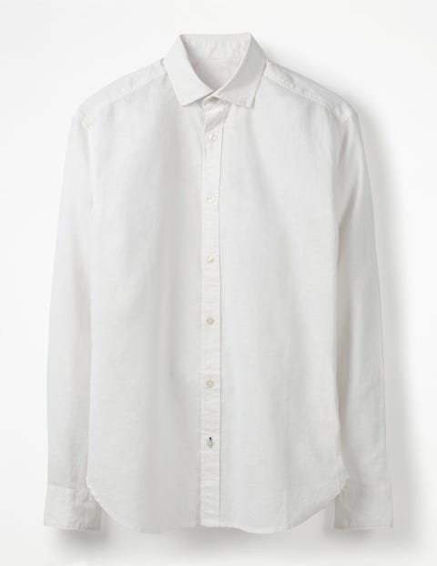 Linen Cotton Shirt - White Linen Cotton Shirt - White