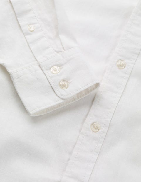 Linen Cotton Shirt - White Linen Cotton Shirt - White