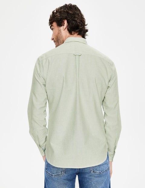 Oxford Patterned Shirt - Pitch Green Stripe Oxford Patterned Shirt - Pitch Green Stripe