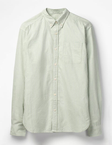Oxford Patterned Shirt - Pitch Green Stripe Oxford Patterned Shirt - Pitch Green Stripe