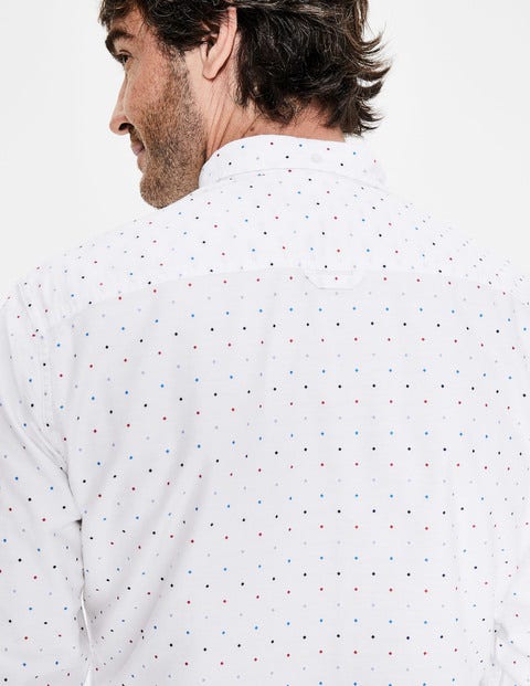 Slim Fit Oxford Pattern Shirt - Multi Spot Clip Dot Slim Fit Oxford Pattern Shirt - Multi Spot Clip Dot