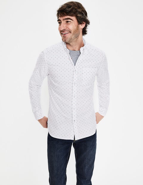 Slim Fit Oxford Pattern Shirt - Multi Spot Clip Dot Slim Fit Oxford Pattern Shirt - Multi Spot Clip Dot
