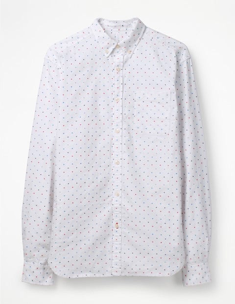 Slim Fit Oxford Pattern Shirt - Multi Spot Clip Dot Slim Fit Oxford Pattern Shirt - Multi Spot Clip Dot