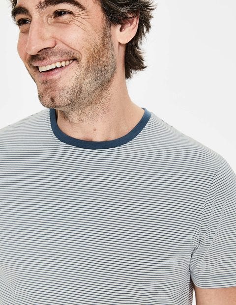 Washed T-Shirt - Ecru/Oceania Stripe Washed T-Shirt - Ecru/Oceania Stripe