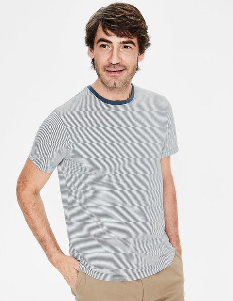 Washed T-Shirt - Ecru/Oceania Stripe Washed T-Shirt - Ecru/Oceania Stripe