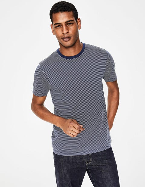 Washed T-Shirt - Light Navy Stripe Washed T-Shirt - Light Navy Stripe